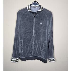 Phat Farm es Logo Velour Tracksuit Jacket Y2k Era Size Large Skateboarding